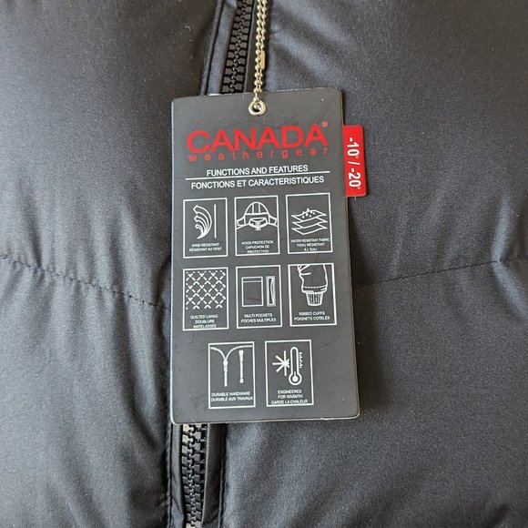 NWT Black Canada Weather Gear Bubble Bomber Jacket with Hood Women's Siz… - Picture 10 of 14